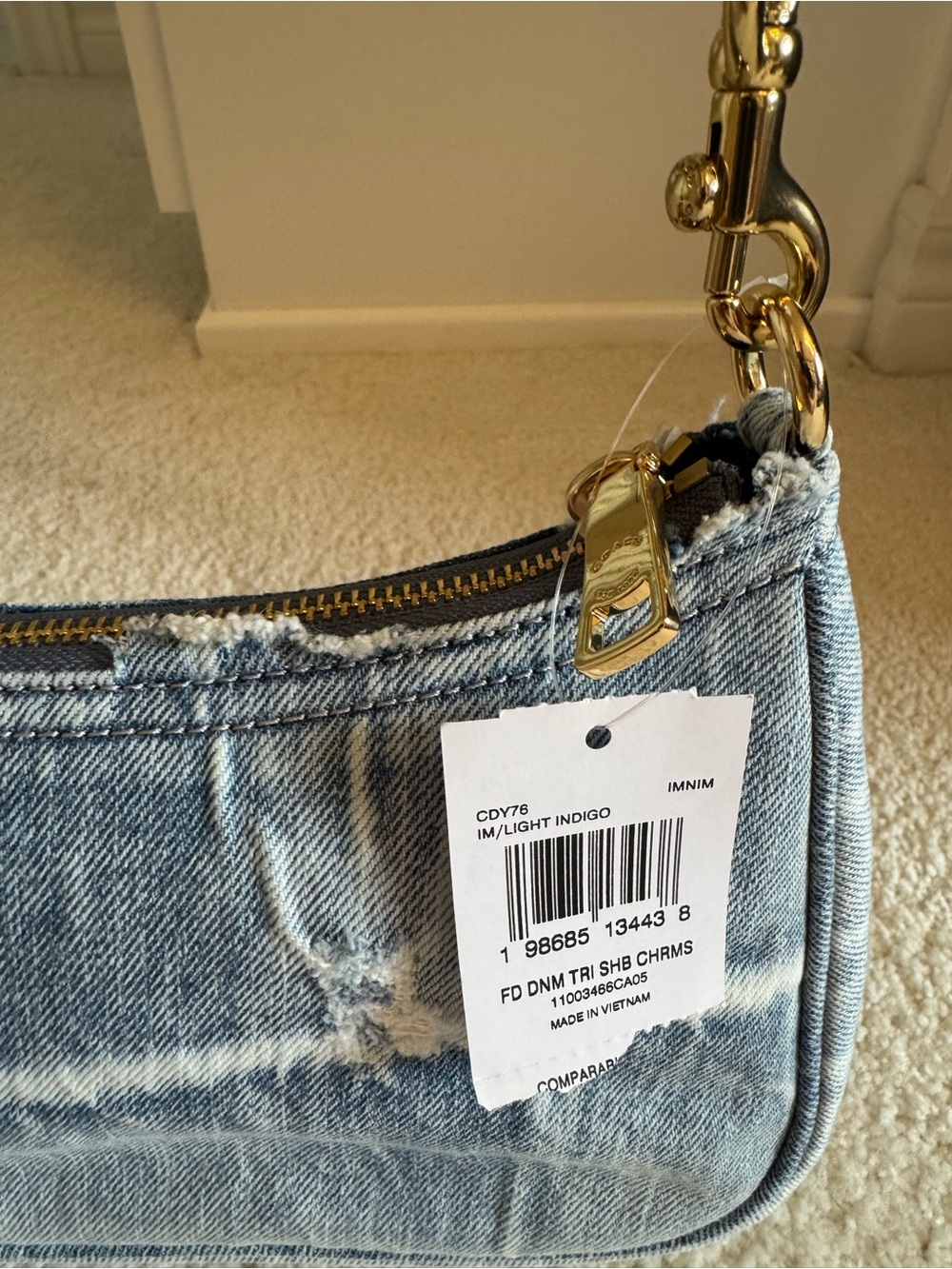 Coach NWT Loved Denim Teri Bag - Picture 5 of 8